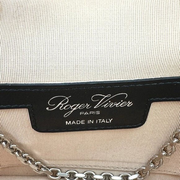 ROGER VIVIER RBWANMH70000LU Crystal Faux Pearl Vanity Micro 2WAY Hand Bag - Picture 4 of 14